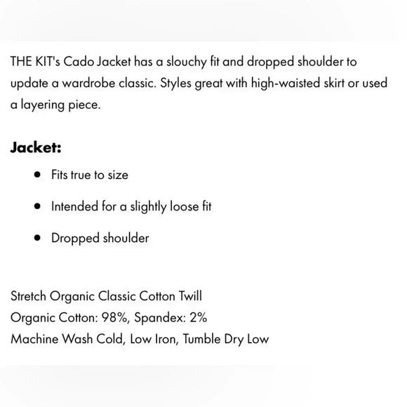 The Kit. Cado Jacket Cut Paper Size X-Large - Picture 13 of 14